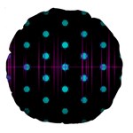 Sound Wave Frequency Large 18  Premium Round Cushions Back