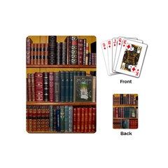 Books Library Bookshelf Bookshop Playing Cards Single Design (mini) by Wegoenart