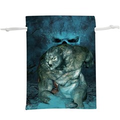 Aweome Troll With Skulls In The Night  Lightweight Drawstring Pouch (xl) by FantasyWorld7