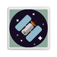 Satellite Machine Space Dark Memory Card Reader (square) by Pakrebo