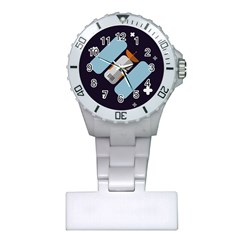 Satellite Machine Space Dark Plastic Nurses Watch by Pakrebo