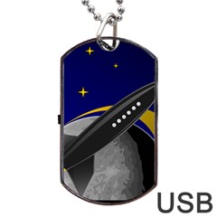 Science Fiction Sci Fi Sci Fi Logo Dog Tag Usb Flash (two Sides) by Pakrebo