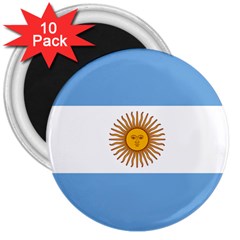 Argentina Flag 3  Magnets (10 Pack)  by FlagGallery