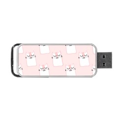 Pattern Pink Cute Sweet Fur Cats Portable Usb Flash (one Side) by Pakrebo