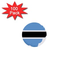 Botswana Flag Map Geography 1  Mini Buttons (100 Pack)  by Sapixe