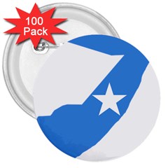 Somalia Flag Map Geography Outline 3  Buttons (100 Pack)  by Sapixe