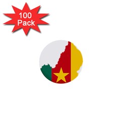 Cameroon Flag Map Geography 1  Mini Buttons (100 Pack)  by Sapixe