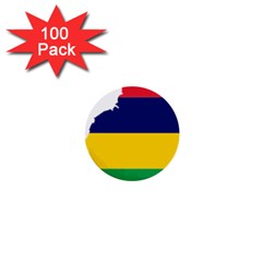 Mauritius Flag Map Geography 1  Mini Buttons (100 Pack)  by Sapixe