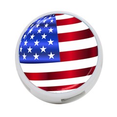 America Usa United States Flag 4-port Usb Hub (one Side) by Sapixe