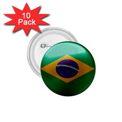Brazil Flag Country Symbol 1 75  Buttons (10 Pack) by Sapixe