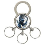 Gray Wolf - Forest King 3-Ring Key Chain Front