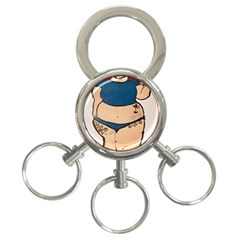 Sexy N Sassy 3-ring Key Chain by Abigailbarryart