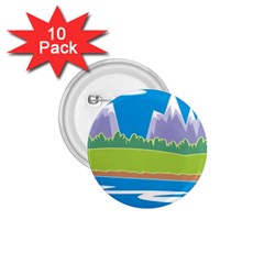 Nature Tree Water Grass Sun 1 75  Buttons (10 Pack) by Pakrebo