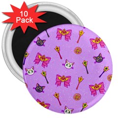 Moon 3  Magnets (10 Pack)  by Mezalola