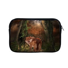Awesome Wolf In The Darkness Of The Night Apple Macbook Pro 13  Zipper Case by FantasyWorld7
