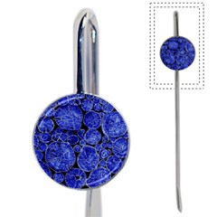Neon Abstract Cobalt Blue Wood Book Mark by Bajindul