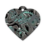 Gears Machine Machines Dog Tag Heart (Two Sides) Front