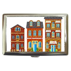 City Buildings Brick Architecture Cigarette Money Case by Simbadda