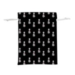 Heart Skeleton Pattern Lightweight Drawstring Pouch (L) Back