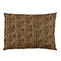 Knitted Wool Brown Pillow Case (two Sides) by snowwhitegirl