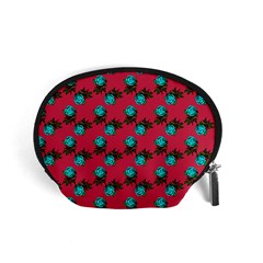 Blue Roses Pink Accessory Pouch (small) by snowwhitegirl