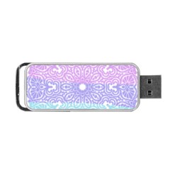 Vintage Pastel Mandala White Portable Usb Flash (two Sides) by snowwhitegirl