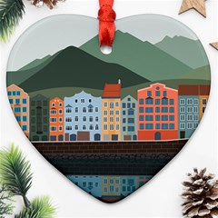 Traveling Travel Tourism Vacation Heart Ornament (two Sides) by Simbadda