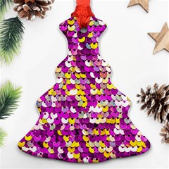 Funky Sequins Christmas Tree Ornament (two Sides) by essentialimage