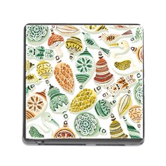 Surface Pattern  Vintage Christmas Ornaments Memory Card Reader (square 5 Slot) by Sudhe