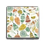 Surface Pattern  Vintage Christmas Ornaments Memory Card Reader (Square 5 Slot) Front