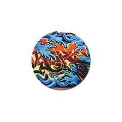 Graffiti Colourful Street Art Art Golf Ball Marker (10 Pack) by Simbadda