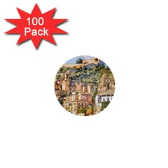 Architecture Town Travel Water 1  Mini Buttons (100 Pack)  by Simbadda
