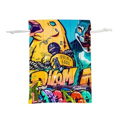 Graffiti Street Art Mountains Wall Lightweight Drawstring Pouch (s) by Simbadda