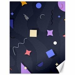 Memphis Pattern With Geometric Shapes Canvas 18  X 24  by Vaneshart
