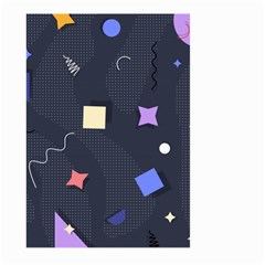 Memphis Pattern With Geometric Shapes Large Garden Flag (two Sides) by Vaneshart