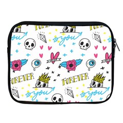 Emo Teens Doodle Seamless Apple Ipad 2/3/4 Zipper Cases by Vaneshart