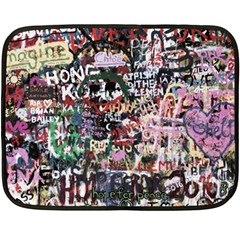 Graffiti Wall Background Double Sided Fleece Blanket (mini)  by Vaneshart