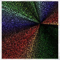 Abstract Colorful Pieces Mosaics Canvas 16  X 16  by Vaneshart