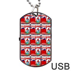 Flag Bermuda Dog Tag Usb Flash (one Side) by ArtworkByPatrick