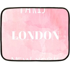 Paris, London, New York Double Sided Fleece Blanket (mini)  by Lullaby