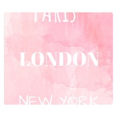 Paris, London, New York Double Sided Flano Blanket (small)  by Lullaby