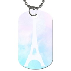 Pastel Eiffel s Tower, Paris Dog Tag (two Sides) by Lullaby