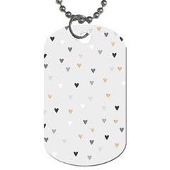 Grey Hearts Print Romantic Dog Tag (two Sides) by Lullaby