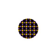 Pattern Black Background Seamless 1  Mini Buttons by Simbadda