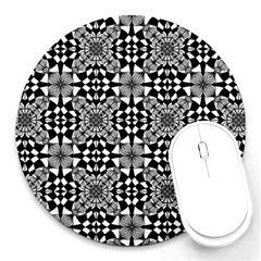 Fabric Design Pattern Color Round Mousepads by Simbadda