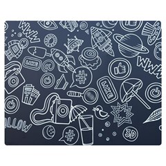 Internet Planets Drinks Computers Double Sided Flano Blanket (medium)  by Wegoenart