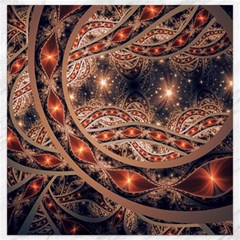 Fractal Patterns Abstract Dark Canvas 16  X 16  by Vaneshart