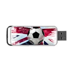 Soccer Ball With Great Britain Flag Portable Usb Flash (two Sides) by Vaneshart