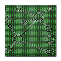 Network Communication Technology Tile Coaster by Bajindul