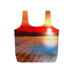 Sunset Water River Sea Sunrays Full Print Recycle Bag (s) by Mariart